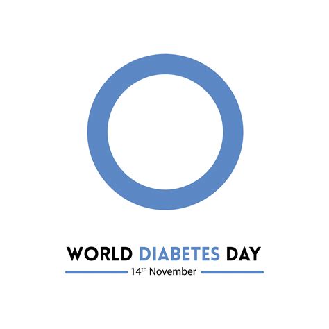 World Diabetes Day Awareness Minimal Poster Design With Blue Circle