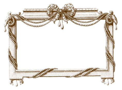 Antique Graphic Frame Jewels And Pearls The Graphics Fairy