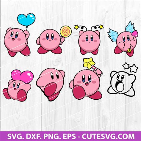 Kirby Svg Bundle Kirby Super Star Svg Kirby Clipart Kirby Vector Cut