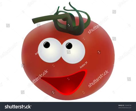 Happy Tomato Illustration Stock Vector Royalty Free 19249195