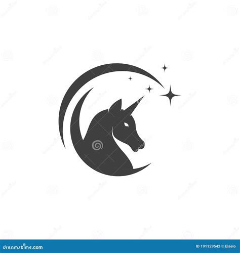 Ilustração Vetorial Do ícone Do Logotipo Unicorn Ilustração do Vetor