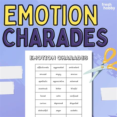 Emotion Charades 50 Emotion Slips Icebreaker Acting Game For