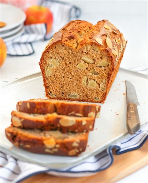 Delicious Apple Loaf Cake With Applesauce And Chunks Of Apples