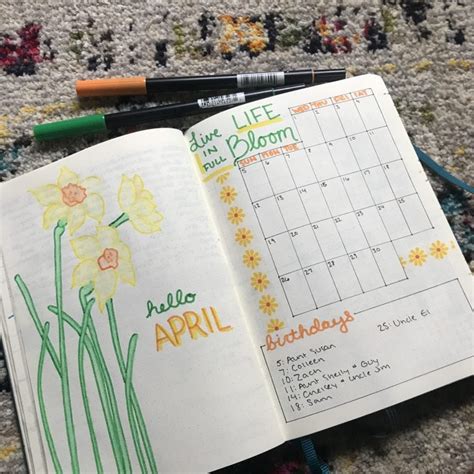 20 Unique April Bullet Journal Ideas For This Spring