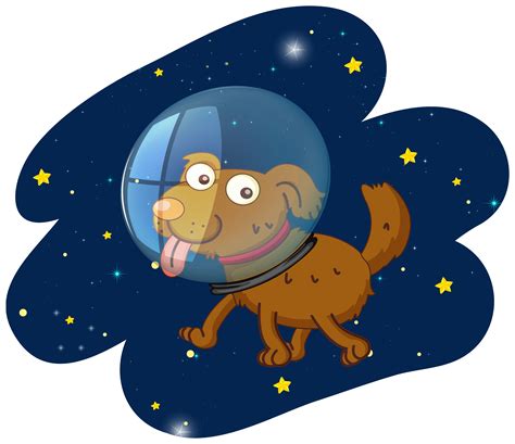 A Cut Dog In Space 433281 Vector Art At Vecteezy