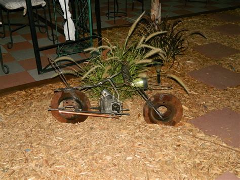 Upcycle This Upcycled Motorcycle Yard Art
