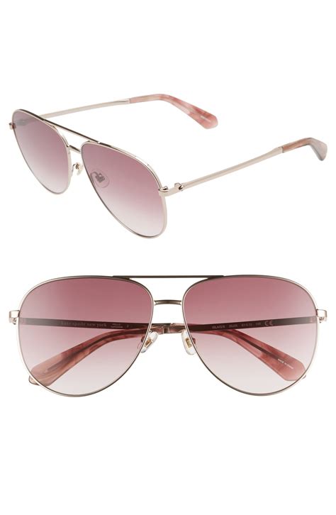Womens Kate Spade New York Isla 61mm Aviator Sunglasses Pink Pink