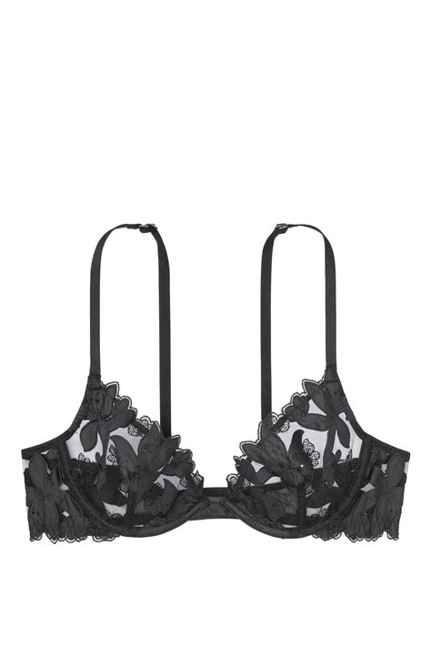 Buy Victorias Secret Floral Embroidered Lace Unlined Demi Bra From The Victorias Secret Uk