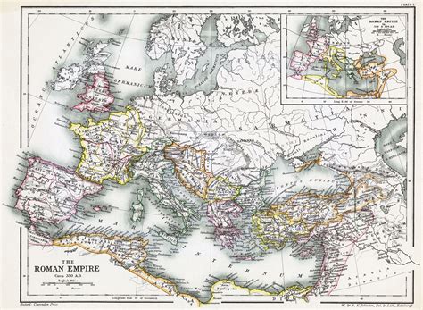 Map Of The Roman Empire 350 Ce Illustration Ancient History