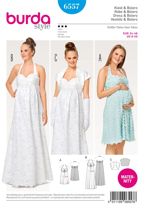 Maternity Sewing Patterns Burda 6557 Misses Maternity Dress