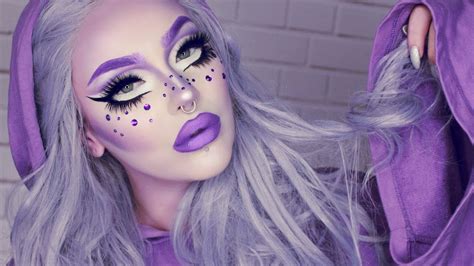 Drag Inspired Makeup Tutorial Purple Cut Crease Youtube