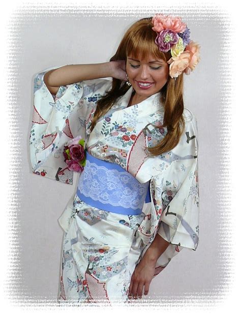 Японское женское летнее кимоно винтаж Винтажная одежда Каталог