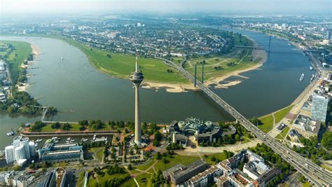 Luftbild D Sseldorf Fernmeldeturm Und Fernsehturm In D Sseldorf Im