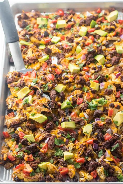 This search takes into account your taste preferences. Easy Healthy Cauliflower Nachos Recipe with Ground Turkey ...