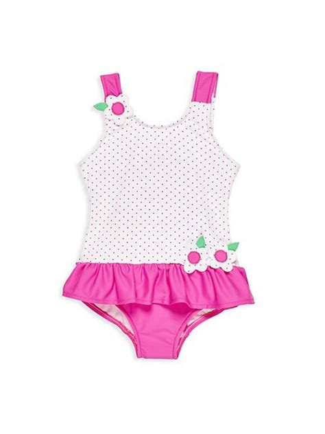 Shop Florence Eiseman Baby Girls Polka Dot One Piece Swimsuit Saks