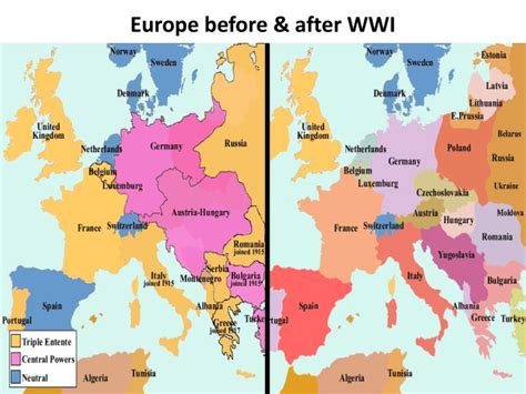 Map Of Europe Before And After Ww Map