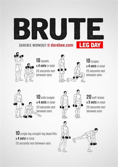 Darebee Leg Day Workout Use With Or Without Weights Workout Plan