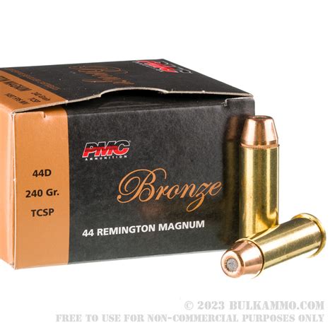 25 Rounds Of Bulk 44 Mag Ammo By Pmc 240gr Tc Sp