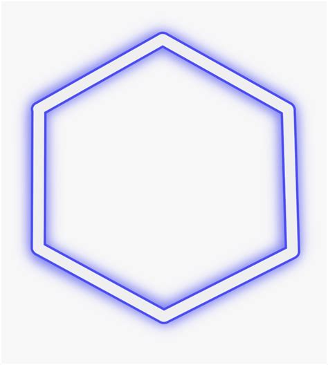 Neon Hexagon Blue Round Freetoedit Circle Geometric Octagram