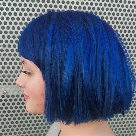 Eye Catching Blue Hair Color Ideas On Short Hair Short