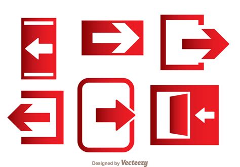 Please enable javascript to make our free icon generator work! Emergency Exit Direction Icons - Download Free Vectors ...