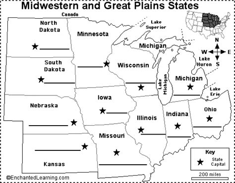 Blank Map Of The United States Enchanted Learning