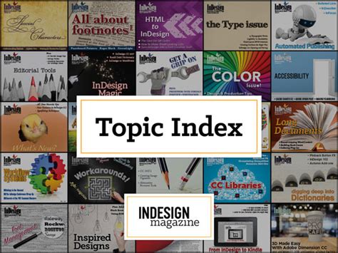 Indesign Magazine Topic Index Now Available Online Creativepro Network