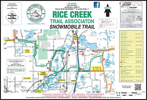 Trail Map Rice Creek Trail Association