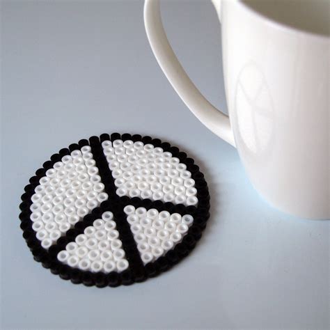 Peace Symbol Pixel Coaster By Retroidstudio On Etsy