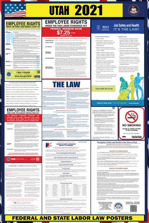 2021 Utah Labor Law Posters ⭐ State Federal Osha Laborlawhrsigns