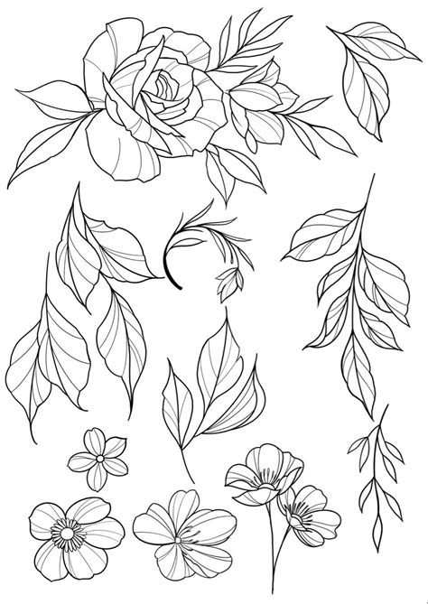 Tattoo Outline Drawing Flower Tattoo Drawings Tattoo Design Drawings