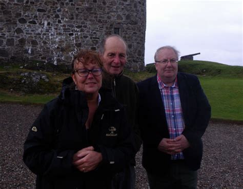 Liz Lachlan And Paul At Duart Castle Isle Of Mull Mclean Scotland