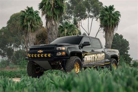 Black Prerunner Chevy Silverado With Kc Off Road Light Bar Lifted Chevy