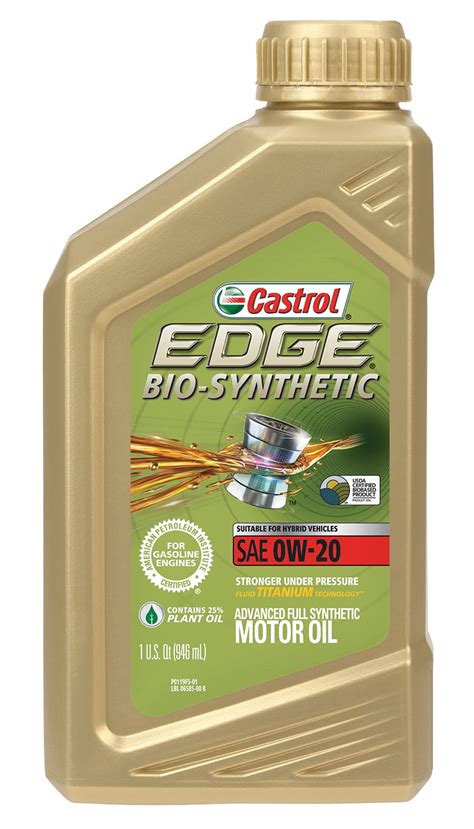 Castrol Edge Bio Synthetic 0w 20 Advanced Full Synthetic Motor Oil 1