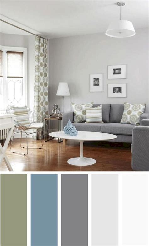 40 Gorgeous Living Room Color Schemes Ideas Цвета красок интерьер