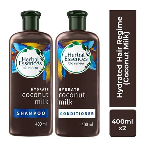 Herbal Essences Coconut Milk Shampoo And Conditioner For Hydration And Softness No Parabens No