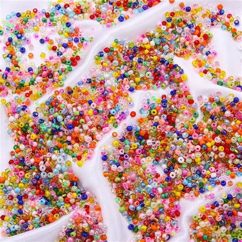 8 0 Mixed Color Seed Beads 3mm Multi Color Seed Beads Two Etsy