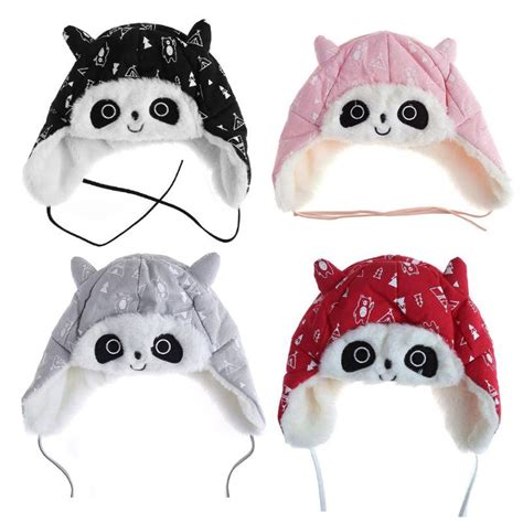 Buy Lovely Baby Animal Panda Fleece Hats Kids Winter
