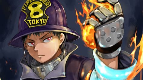 Fire Force Shinra Kusakabe With Firesoldier Hat Hd Anime