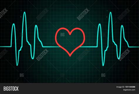 Cardiogram Pulse Line Image Photo Free Trial Bigstock