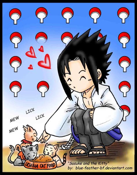 Sasuke And The Kitty By Blue Feather Bf On Deviantart