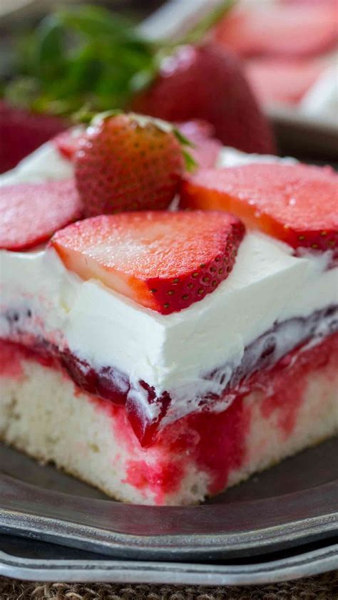 Best Homemade Strawberry Jello Poke Cake Video Sandsm
