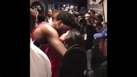 Joel Embiid Crying In Tears In Girlfriend Arms After Game 7 Loss To Raptors On Game Winner 512