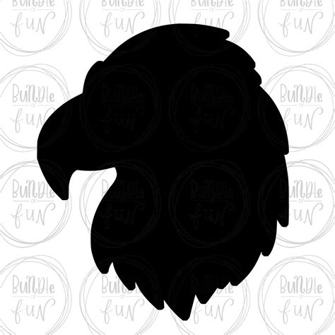 Eagle Head Silhouette Vector Image With Svg Eps Pdf Png Etsy