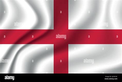 Flag Of England English National Symbol In Official Colors Template