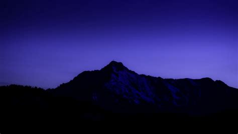 Download Wallpaper 1366x768 Mountains Sky Night Purple Tablet