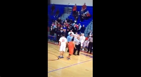 Video Angry Coach Head Butts Referee During High School Basketball