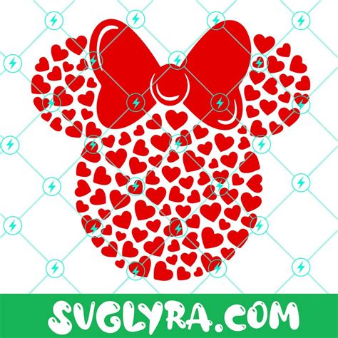 Minnie Hearts Svg Minnie Valentines Day Svg Valentines Svg Disney