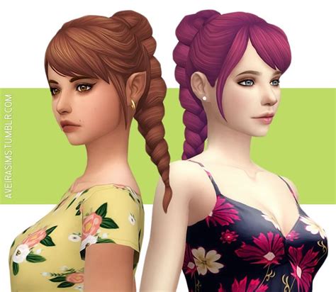 Wildlyminiaturesandwichs Leela Hair V3 Recolor Sims Hair Sims 4 Sims