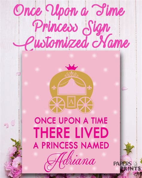 Once Upon A Time There Lived A Princess Named Personalize Etsy